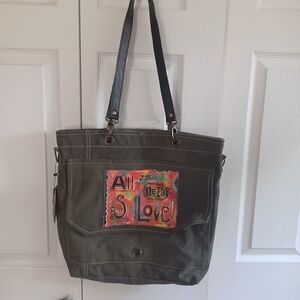 Upcycled hand-made tote bag NWT